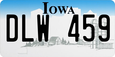 IA license plate DLW459