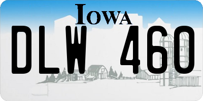 IA license plate DLW460