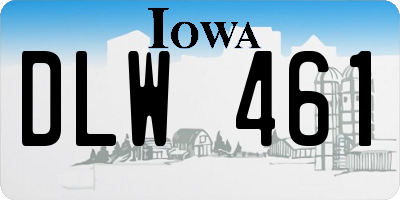 IA license plate DLW461