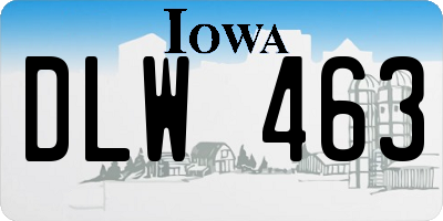 IA license plate DLW463