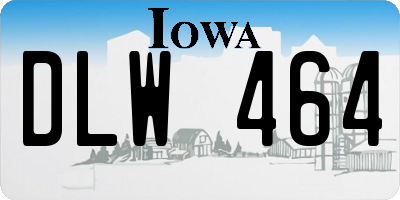 IA license plate DLW464