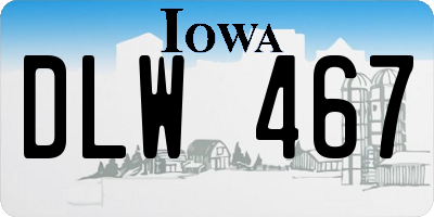 IA license plate DLW467