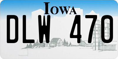 IA license plate DLW470