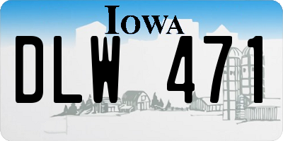 IA license plate DLW471