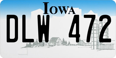 IA license plate DLW472