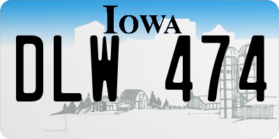 IA license plate DLW474