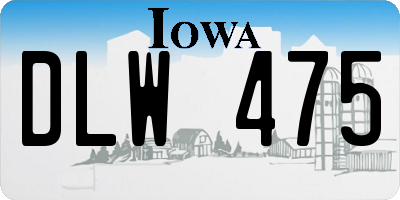 IA license plate DLW475