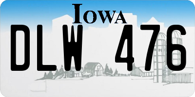 IA license plate DLW476
