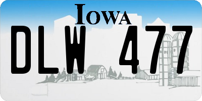 IA license plate DLW477