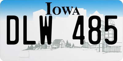 IA license plate DLW485