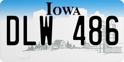 IA license plate DLW486