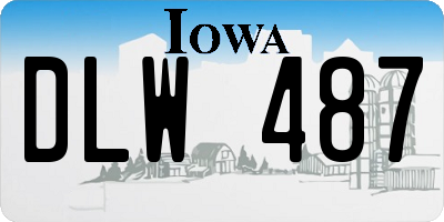 IA license plate DLW487