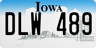 IA license plate DLW489