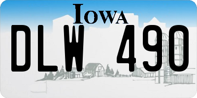 IA license plate DLW490