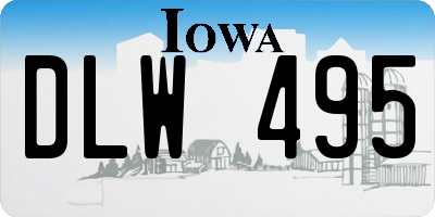 IA license plate DLW495