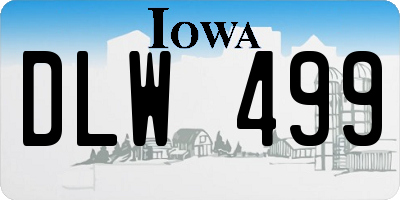 IA license plate DLW499