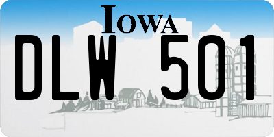IA license plate DLW501
