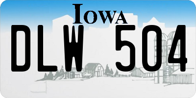IA license plate DLW504