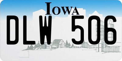 IA license plate DLW506