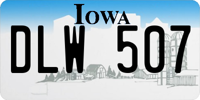 IA license plate DLW507