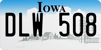 IA license plate DLW508