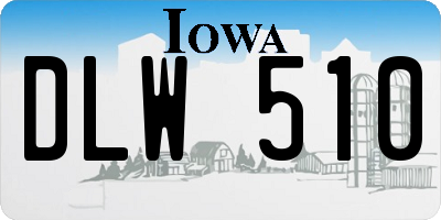 IA license plate DLW510