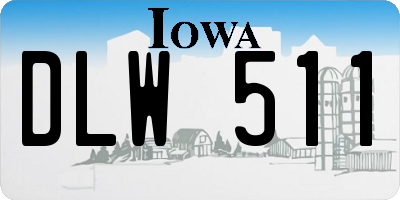 IA license plate DLW511