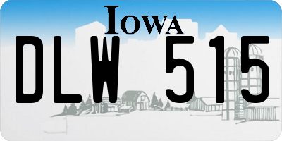 IA license plate DLW515