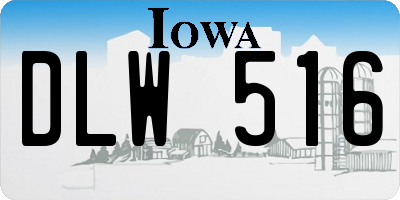 IA license plate DLW516