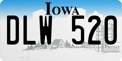 IA license plate DLW520