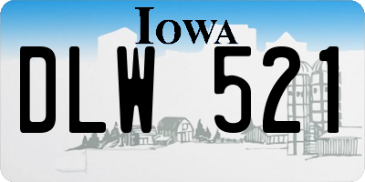 IA license plate DLW521