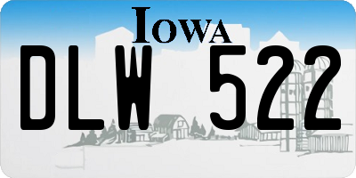 IA license plate DLW522