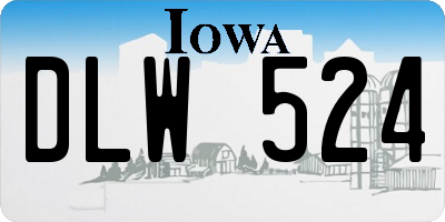 IA license plate DLW524
