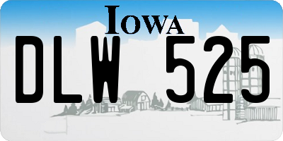 IA license plate DLW525