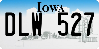 IA license plate DLW527