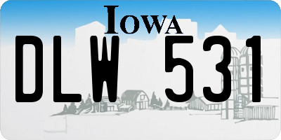 IA license plate DLW531