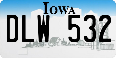 IA license plate DLW532