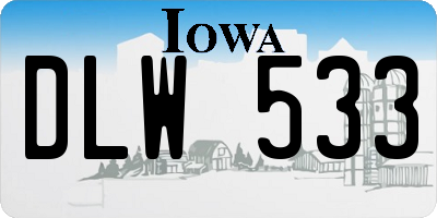 IA license plate DLW533
