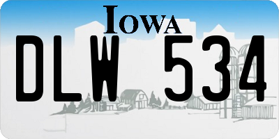 IA license plate DLW534