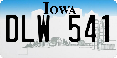 IA license plate DLW541