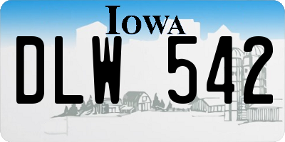 IA license plate DLW542