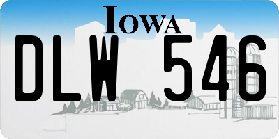 IA license plate DLW546