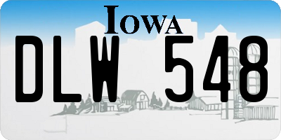 IA license plate DLW548