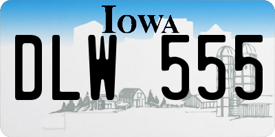 IA license plate DLW555