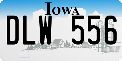 IA license plate DLW556