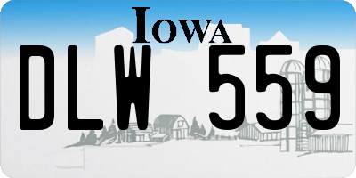 IA license plate DLW559