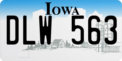 IA license plate DLW563