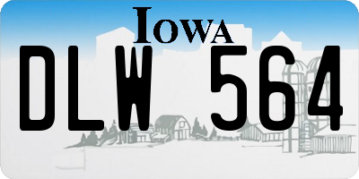 IA license plate DLW564