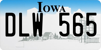 IA license plate DLW565