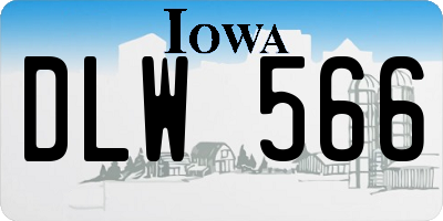 IA license plate DLW566